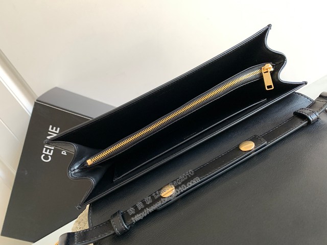 Celine專櫃2022新款TRAPEZE TRIOMPHE亮澤牛皮革手袋 賽琳凱旋門腋下包 sldj2348